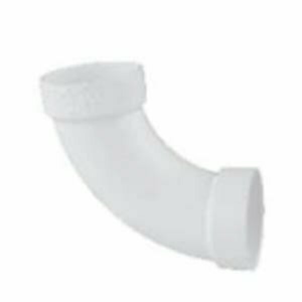 Lesso America Lesso LP304-040 Long Sweep Bend Pipe Elbow, 4 in, Hub, 90 deg Angle, PVC, White, SCH 40 Schedule LP304-040B